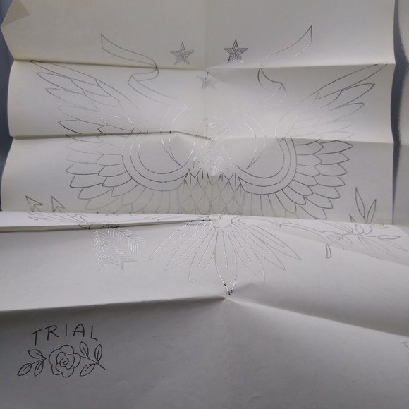 Large Vintage American Eagle Patriotic Iron On Transfer 2791 Metallic Silver - Picture 2 of 6